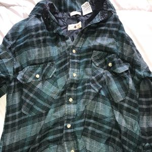 Dark green flannel
